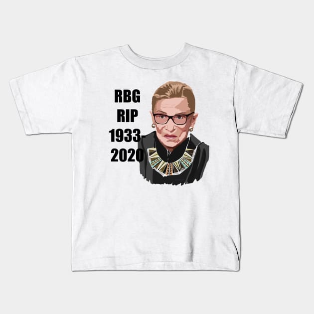 RBG RIP 1933-2020 Kids T-Shirt by MamaODea